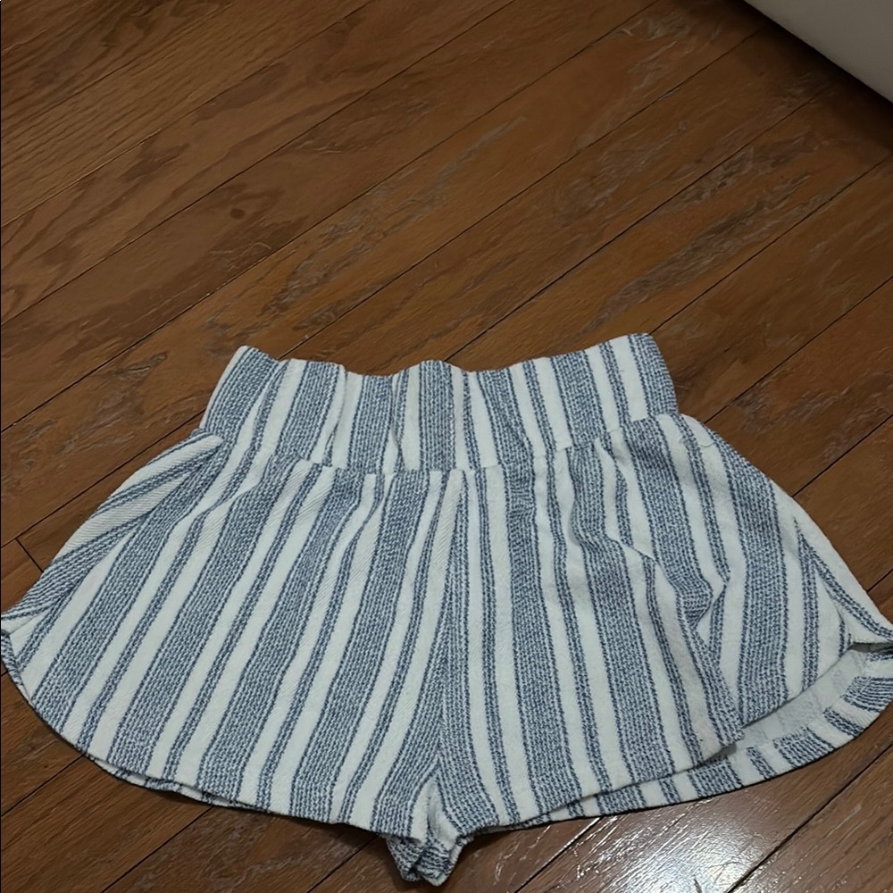 Striped Blue and White Roxy Women's Shorts